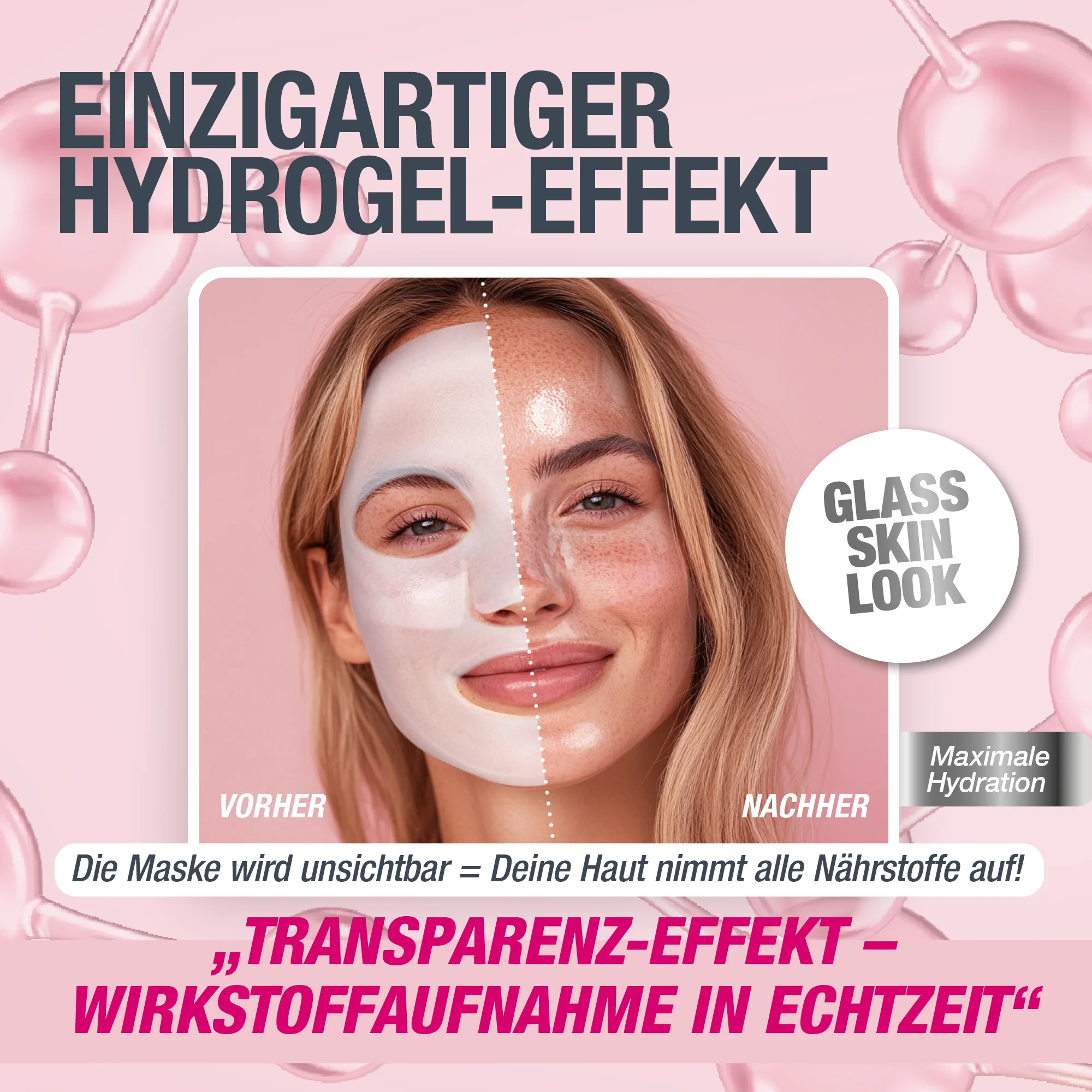 Glassskinmask® - 1er Pack - Hydrogel Gesichtsmaske für strahlende Haut - Image 3
