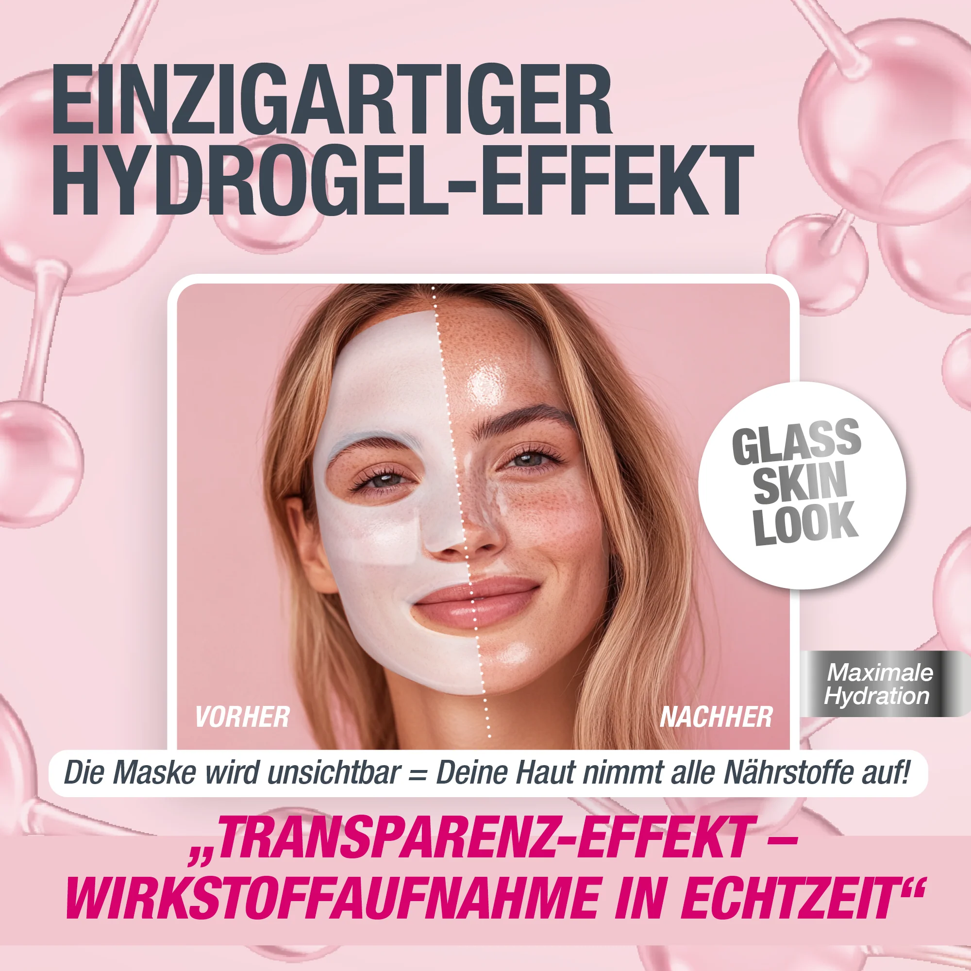 Glassskinmask® - 3er Pack - Hydrogel Gesichtsmaske für strahlende Haut - Image 3